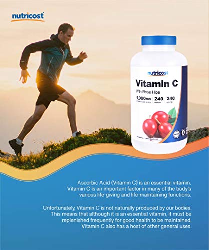 Nutricost Vitamin C with Rose HIPS 1025mg
