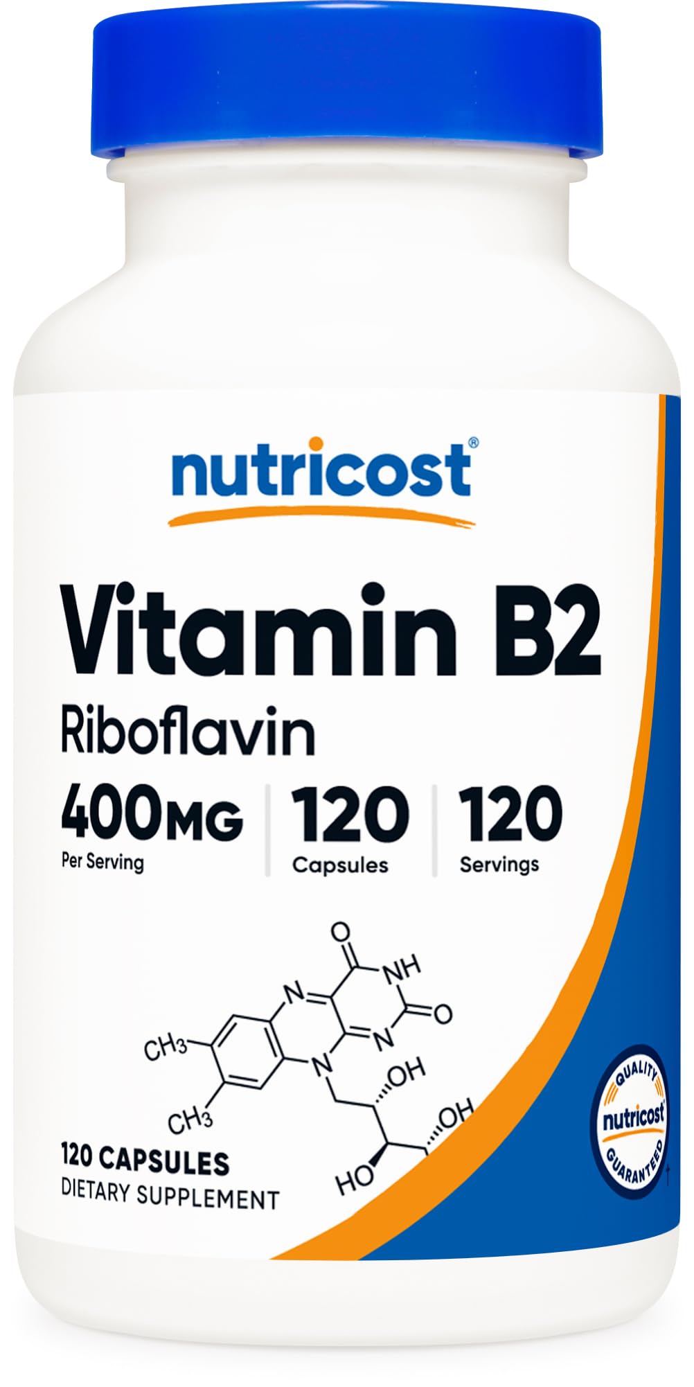 Nutricost Vitamin B2 (Riboflavin) 400mg