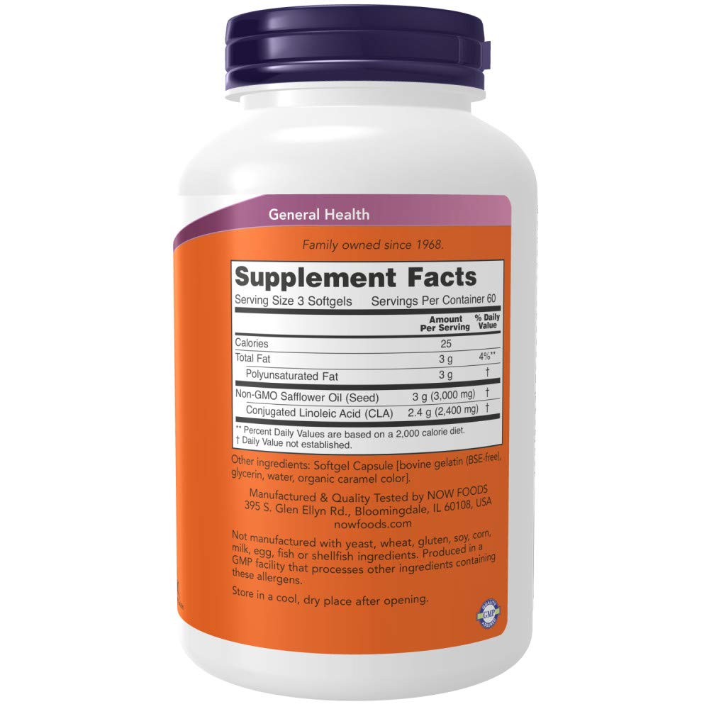 NOW Supplements CLA (Conjugated Linoleic Acid) 800 mg