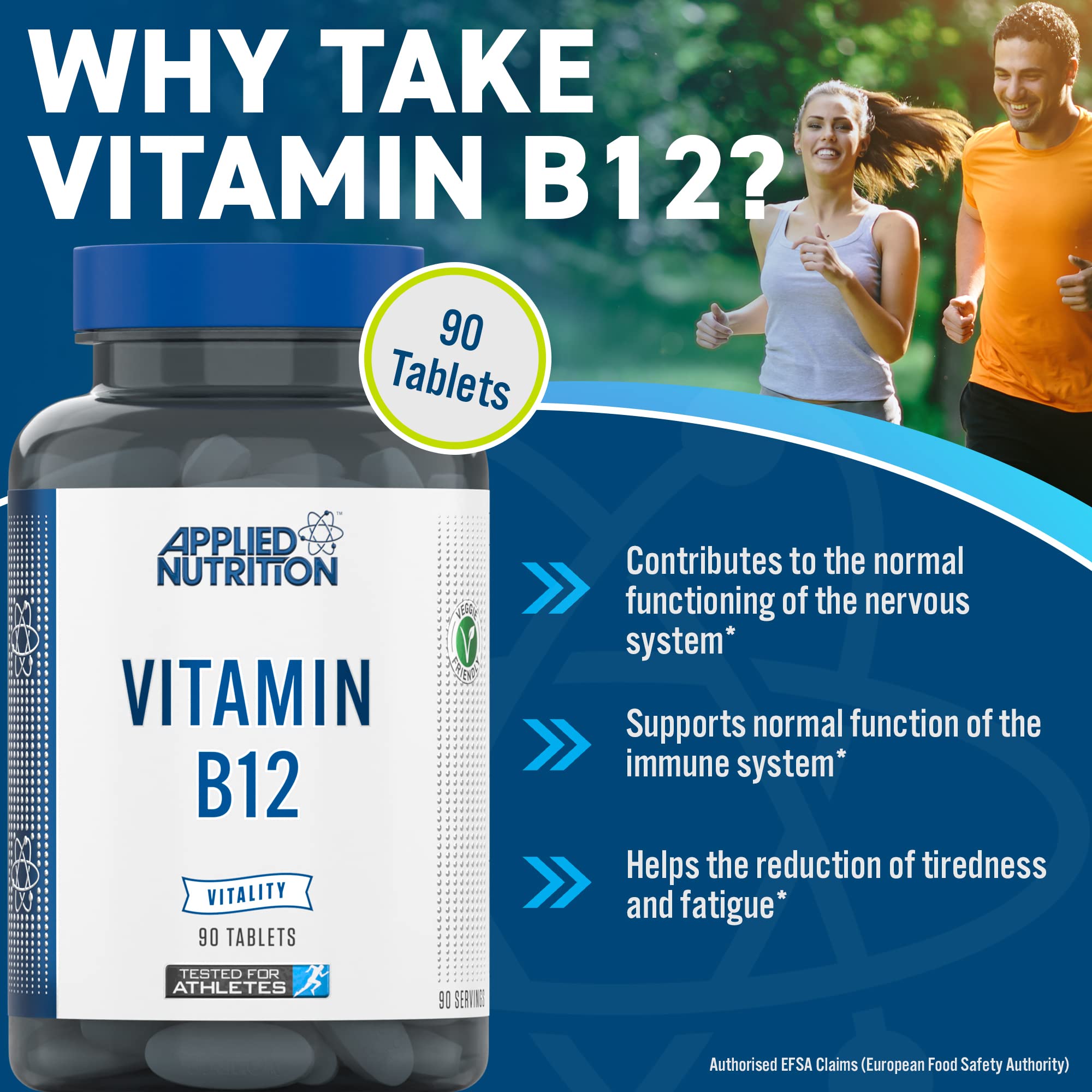 Applied Nutrition Vitamin B12 90 Tabs, 200 g