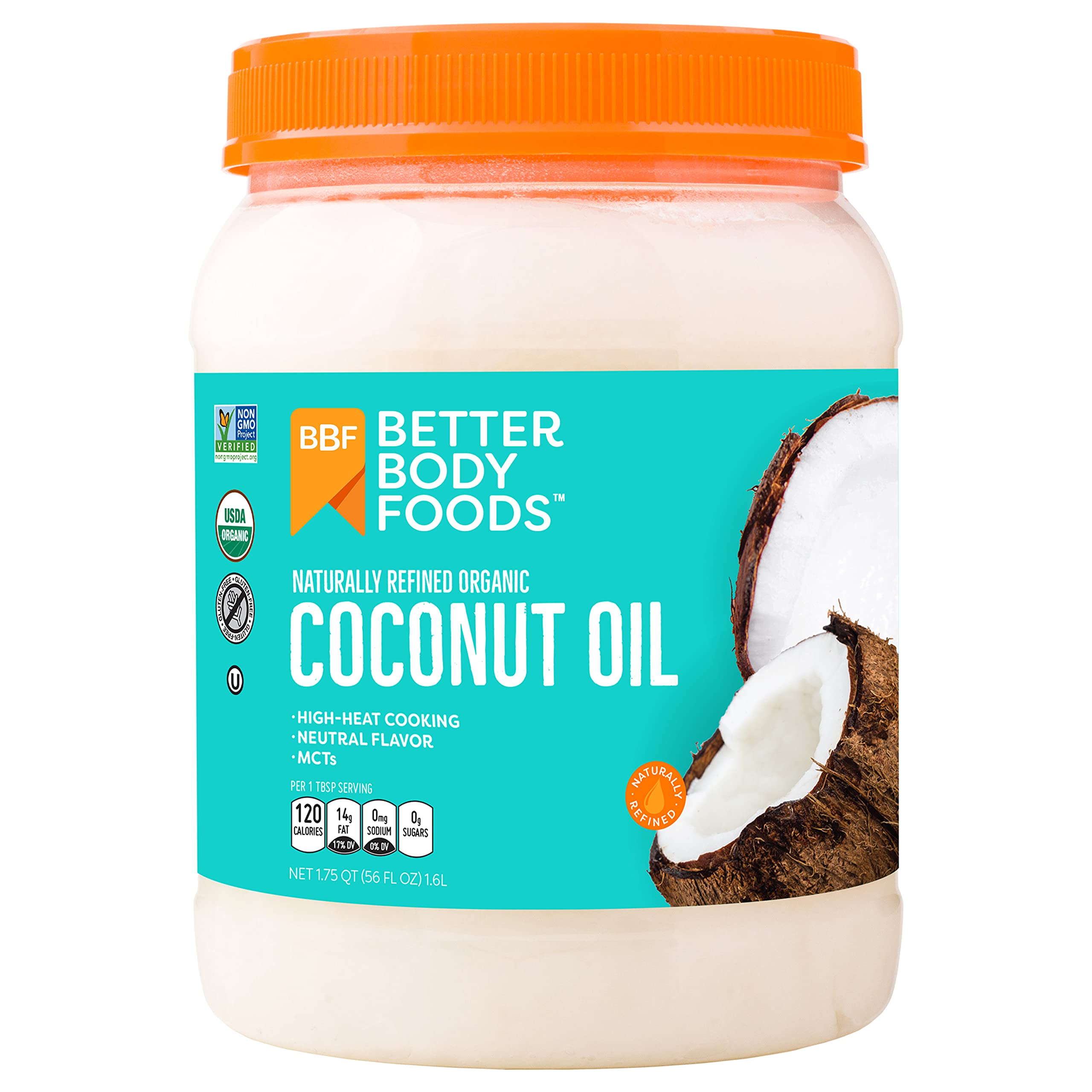 BetterBody Foods Organic, Naturally Refined Coconut Oil
